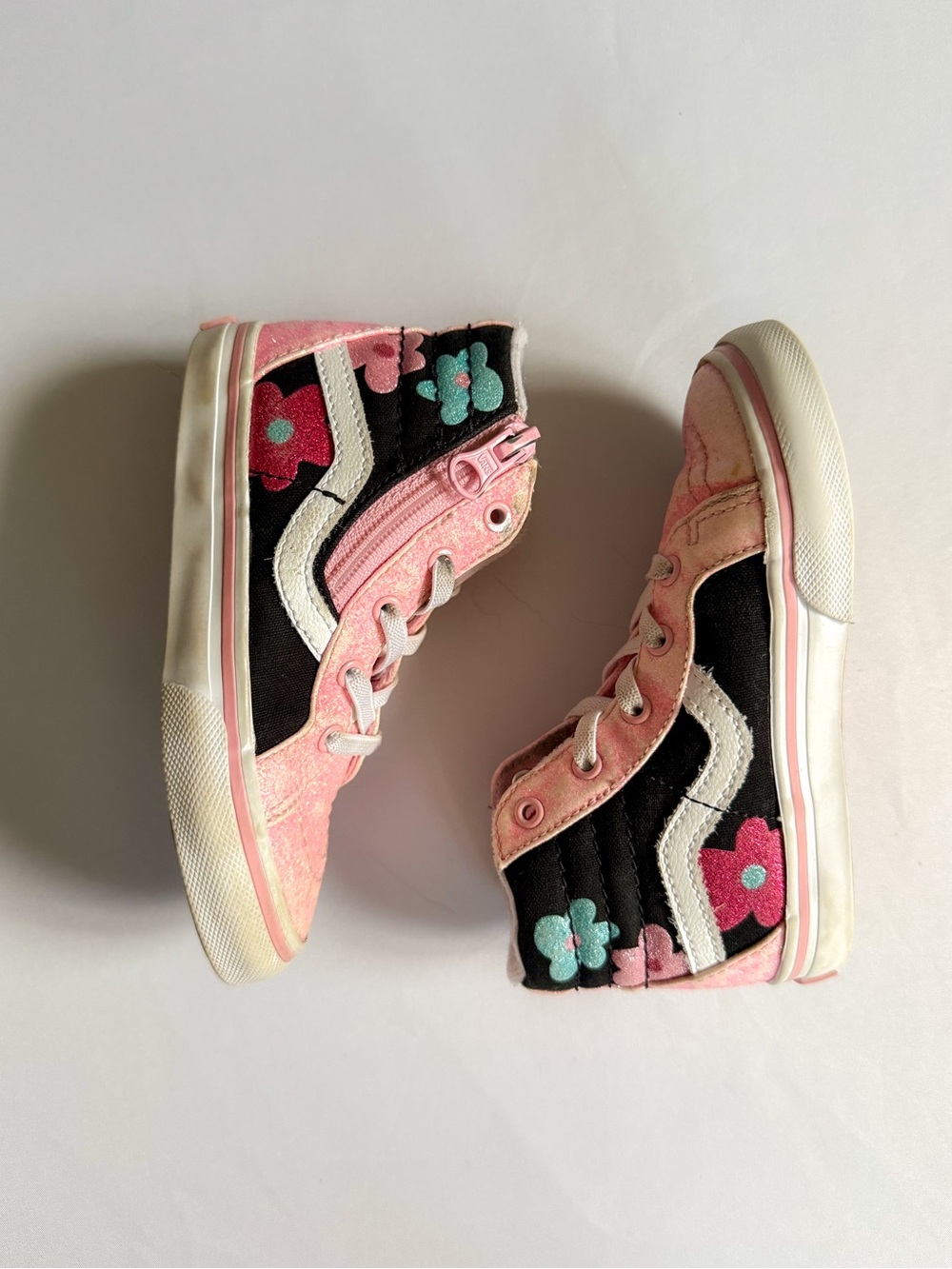 Vans Toddler Floral High-Top Sneakers - Pink & Black